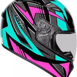 Capacete Moto Feminino Ebf Esportivo New Spark Flash Preto Tifany